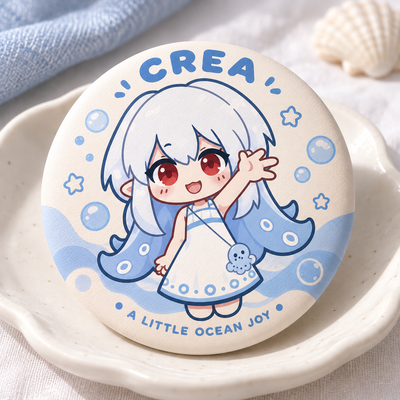 PU Round Badge