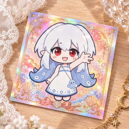 Laser Swirl Square Card