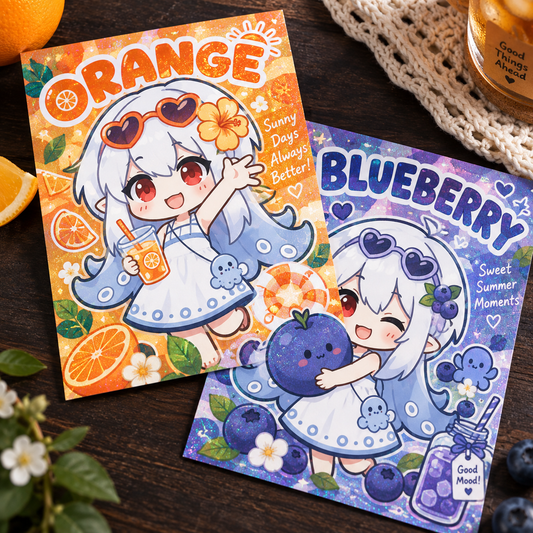 Silver Glitter Postcard