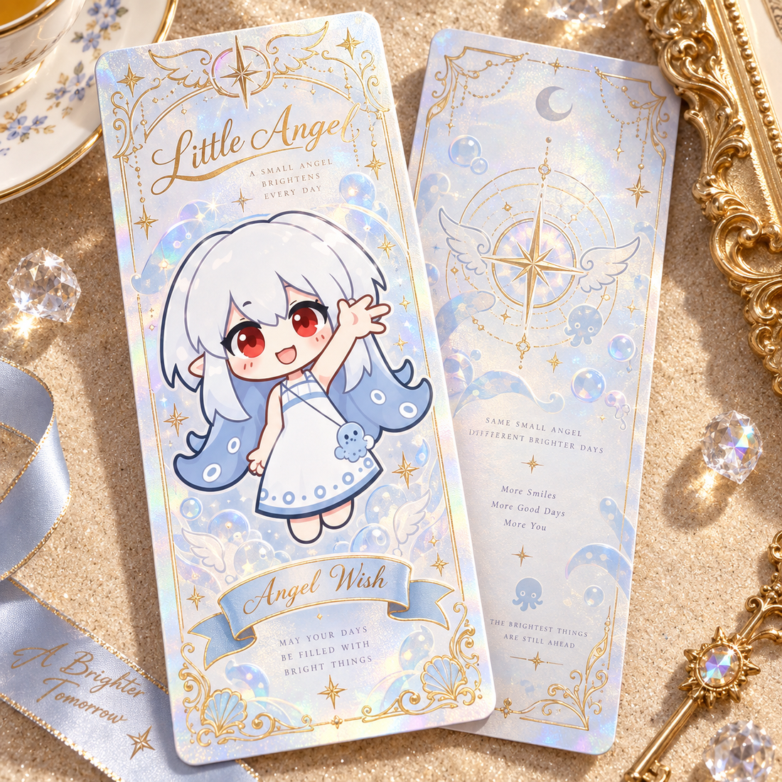Cloud Holographic Tarot Card