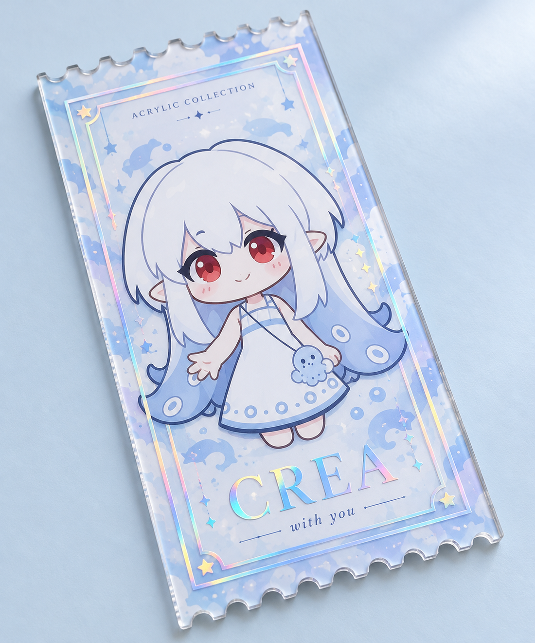 Embossed Foil Acrylic Ticket
