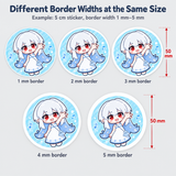 Custom Circle Full-Cut Coated Paper Sticker
