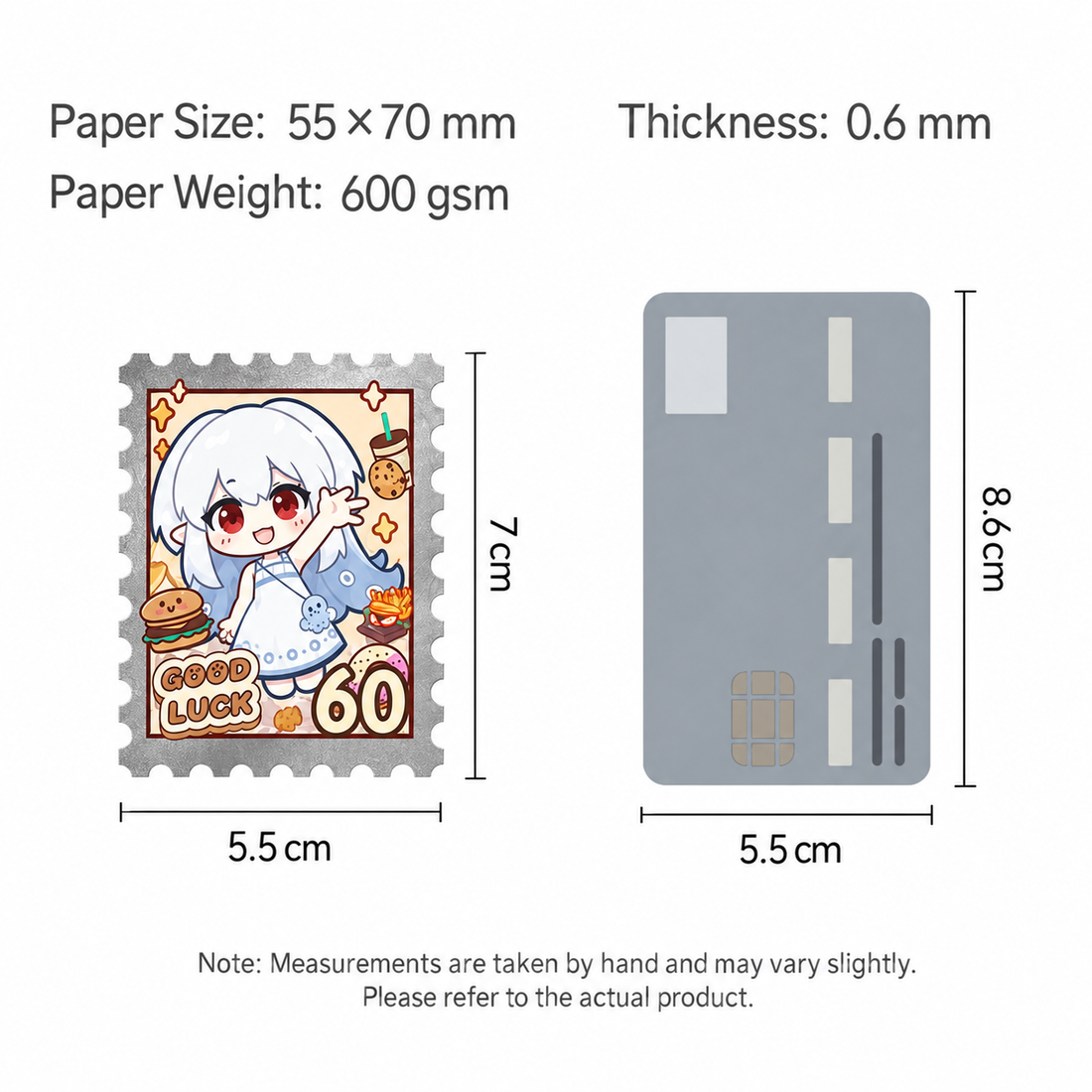 White Ceramic Stamp Card