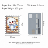 White Ceramic Stamp Card