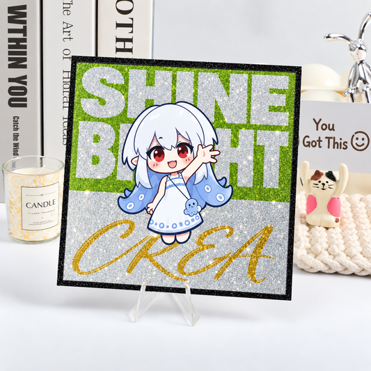 Custom Acrylic Double-Sided Glitter Border Card