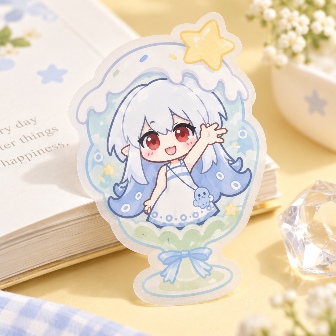 Custom Ice Cream Cup Die-Cut Sticker