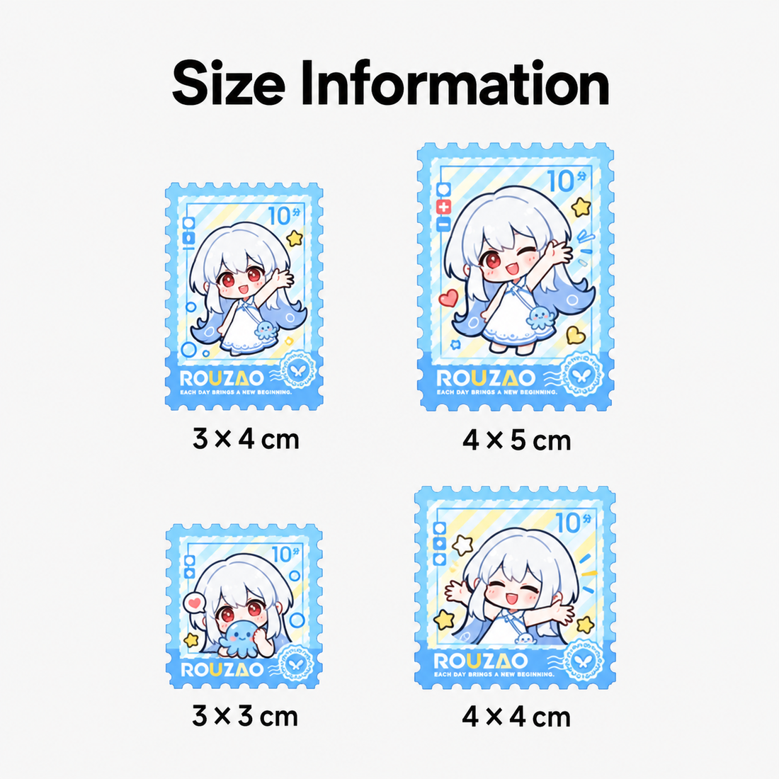 Custom Full-Print Stamp Die-Cut Sticker