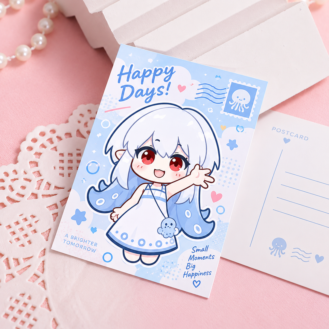 White Card Postcard