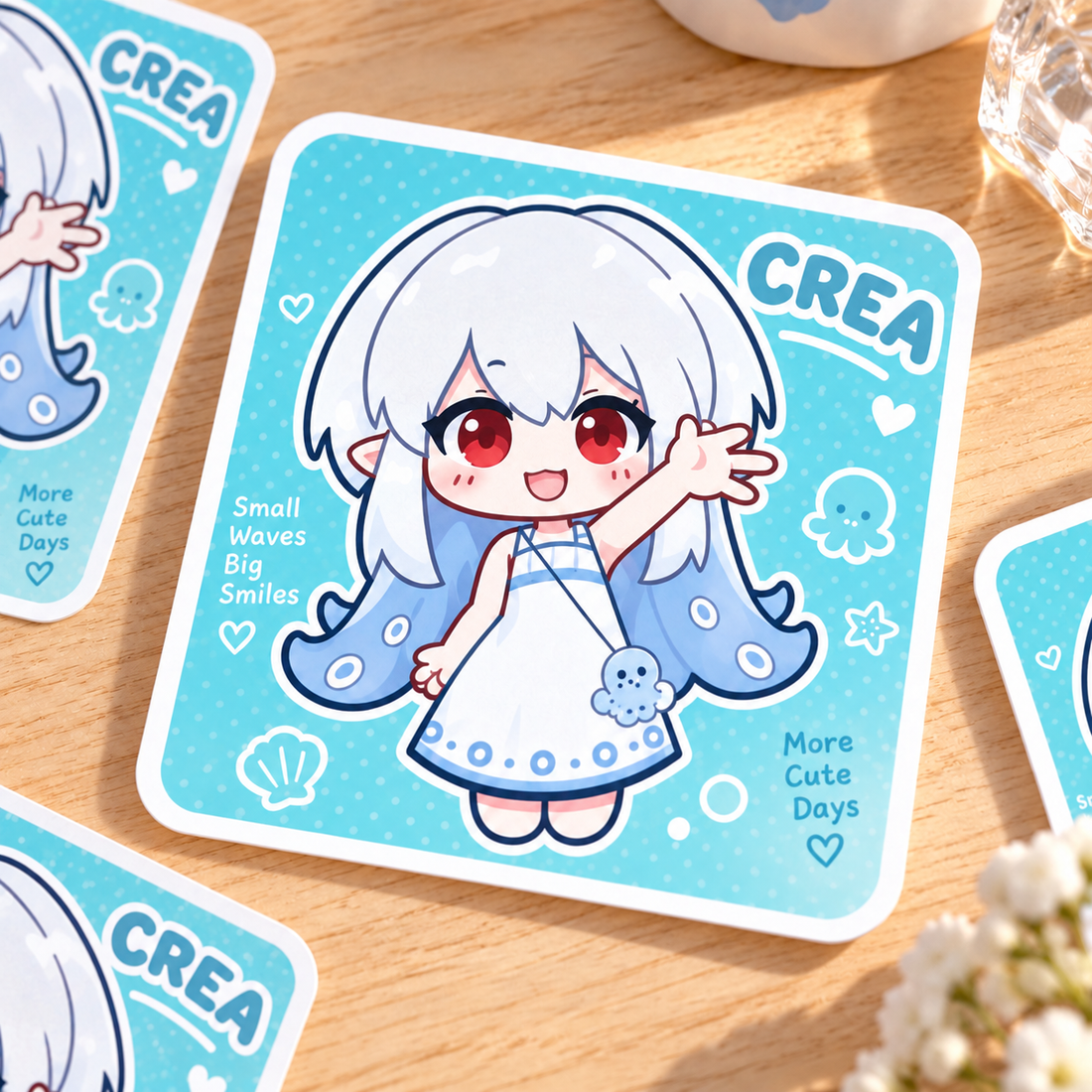 Custom Square Full-Cut Coated Paper Sticker