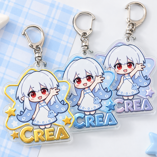 Embossed Foil Acrylic Keychain
