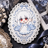 White Porcelain Lace Border Postcard