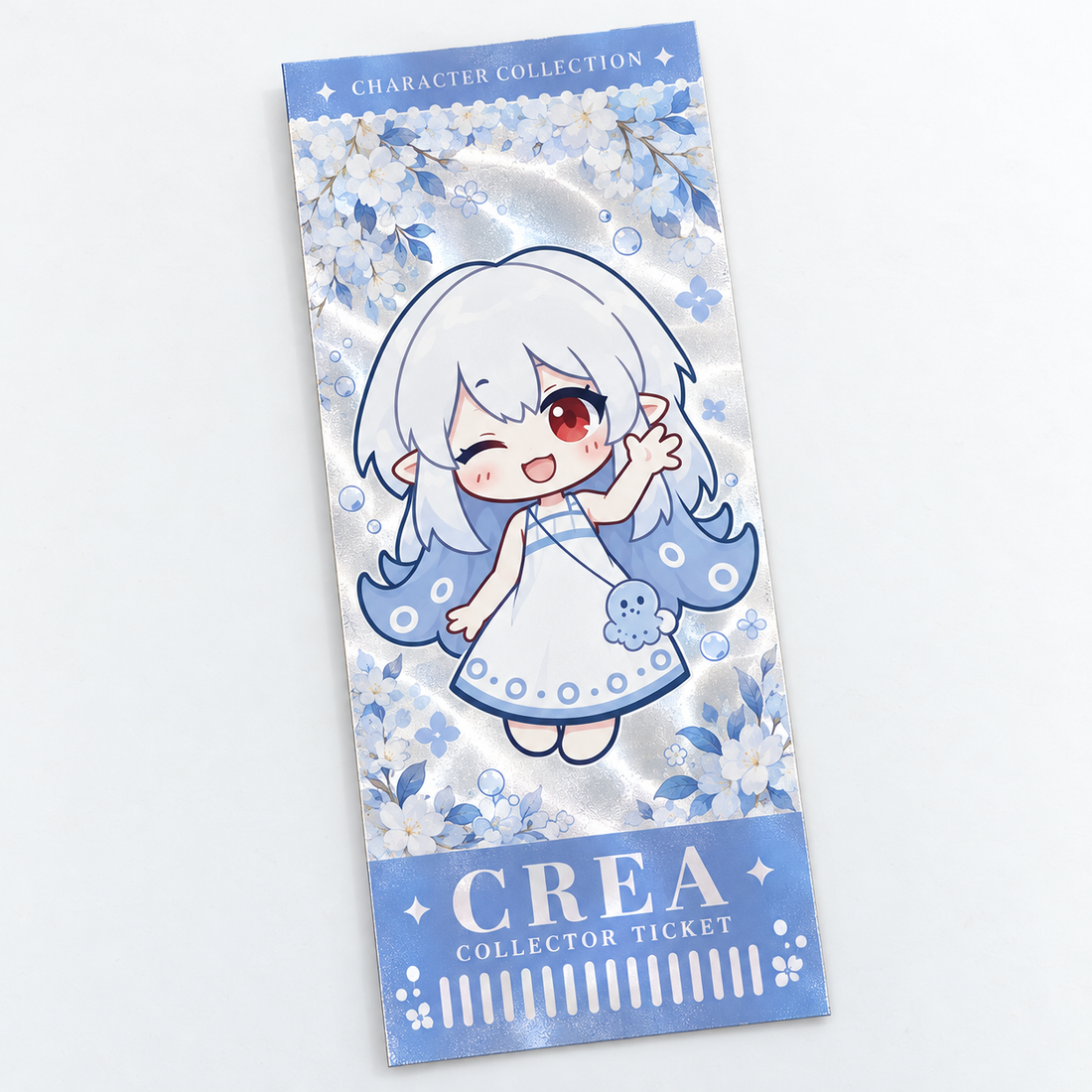 White Ceramic Holographic Ticket
