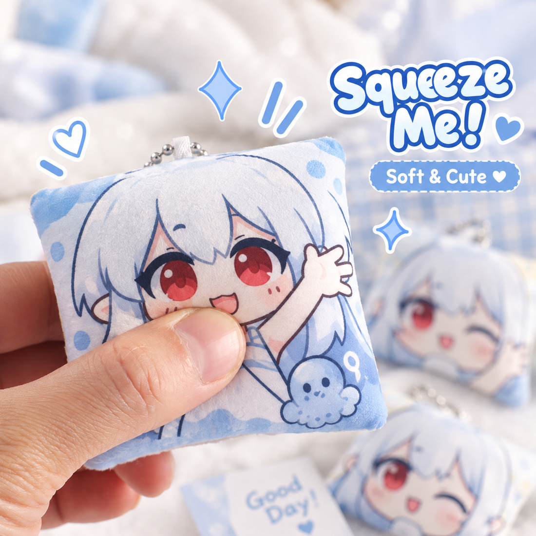 Custom Square Plush Charm