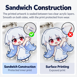 Ripple Acrylic Keychain