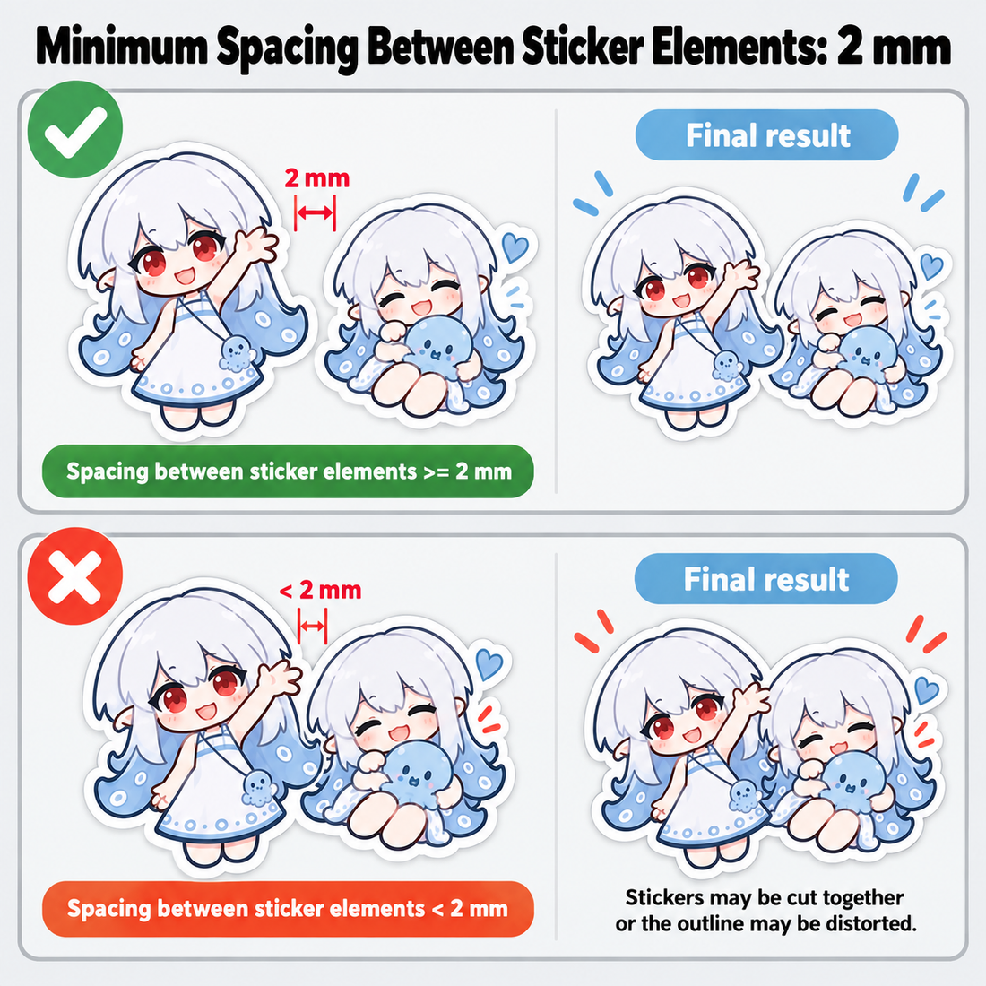Custom Kiss-Cut Half-Cut Coated Paper Sticker