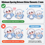 Custom Kiss-Cut Half-Cut Coated Paper Sticker