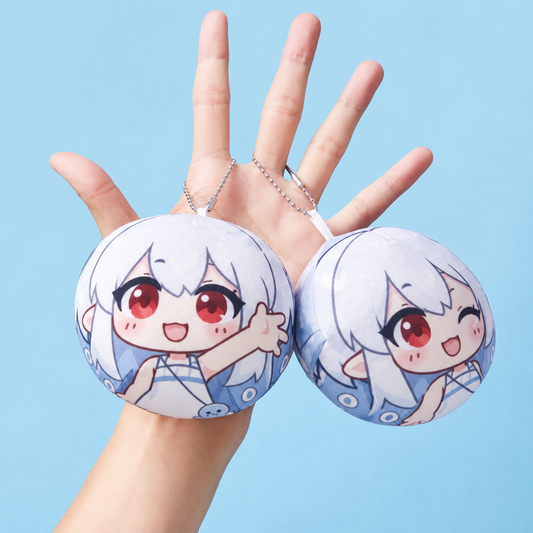 Custom Round Plush Ball Charm