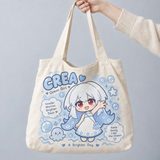 Custom Partial Print Open-Top Canvas Vest Bag