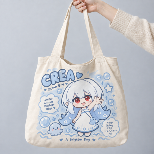 Custom Partial Print Open-Top Canvas Vest Bag