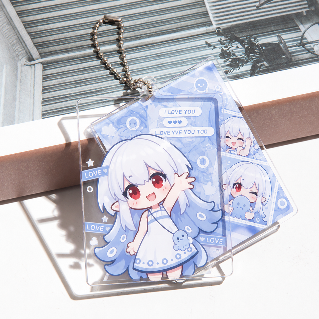 Square Double Panel Acrylic Charm