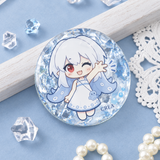 Custom White Porcelain Gem Acrylic