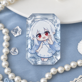 Custom White Porcelain Gem Acrylic
