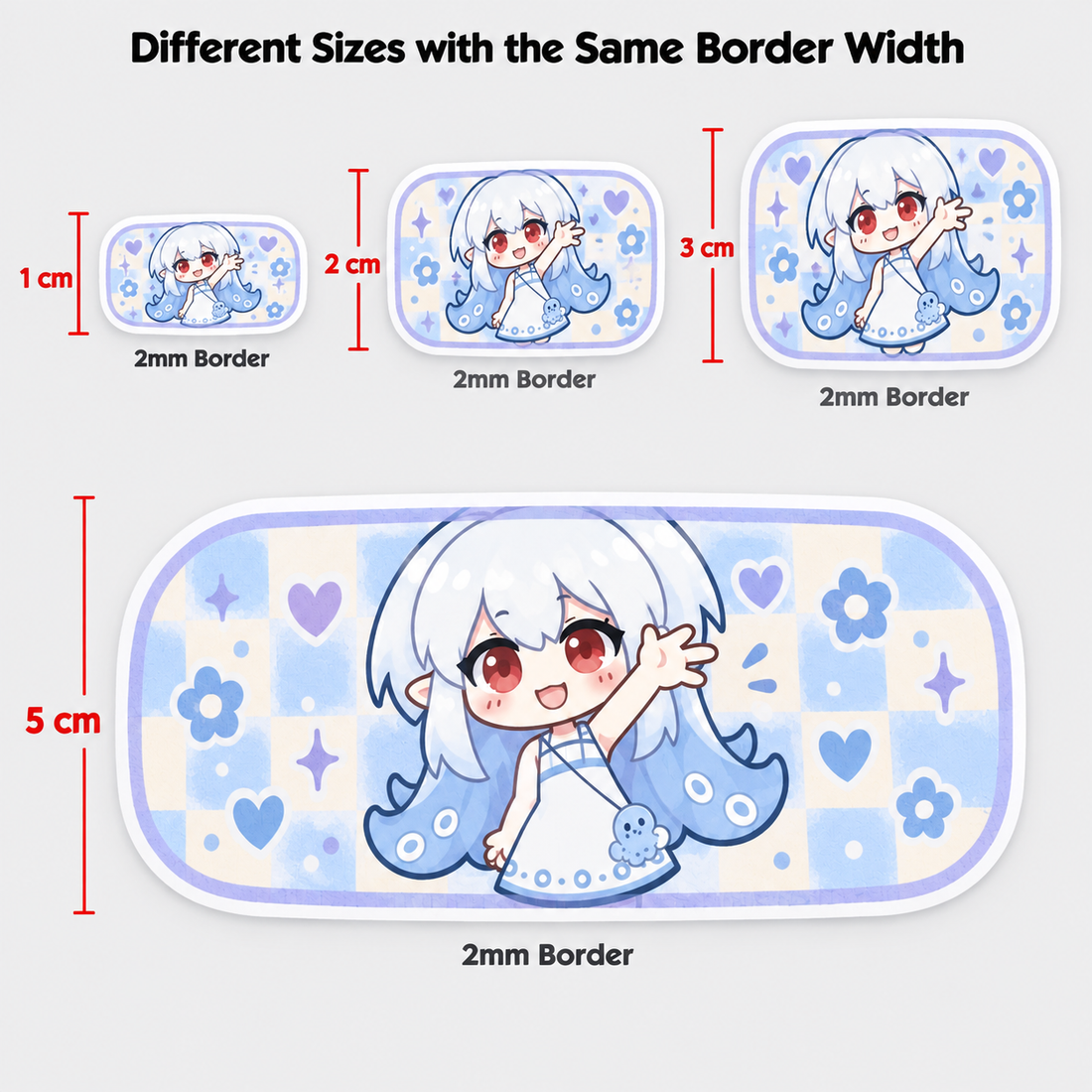 Custom Bandage-Shape Full-Cut Coated Paper Sticker