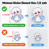 Custom Kiss-Cut Half-Cut Coated Paper Sticker