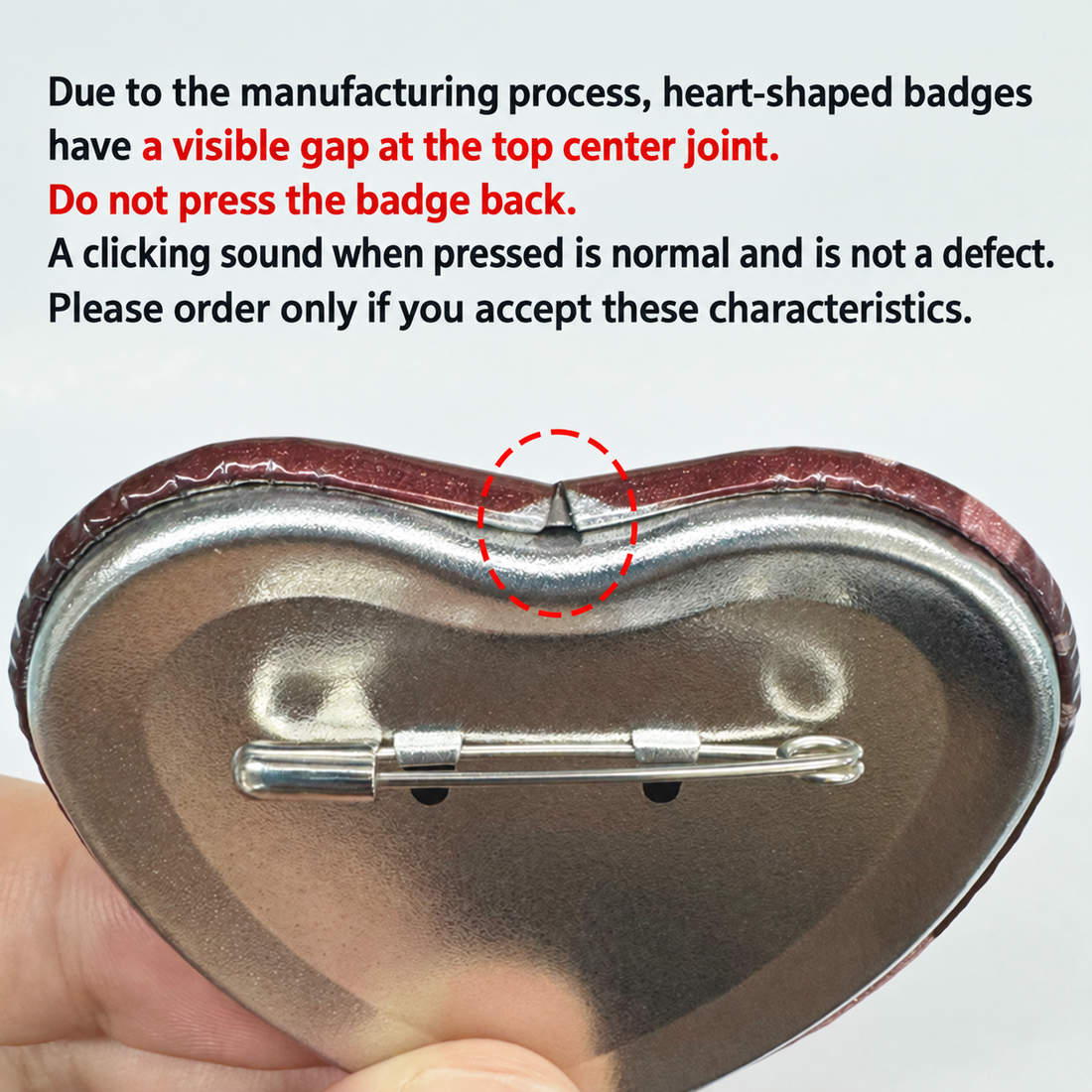 Double Flash Heart Badge