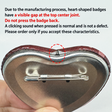 Double Flash Heart Badge