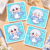 Custom Square Full-Cut Coated Paper Sticker