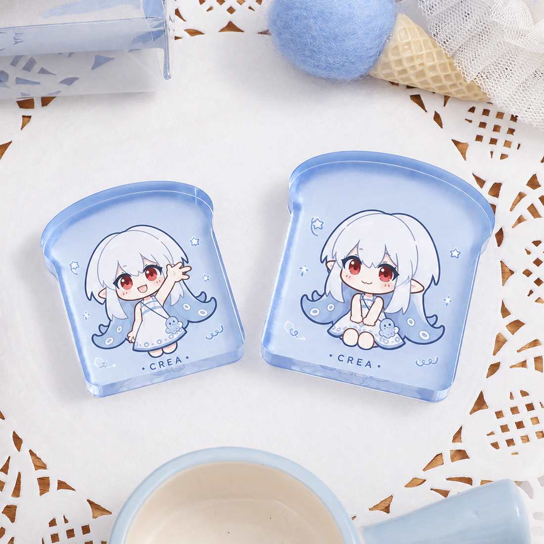 Thick Acrylic Bread Shape