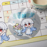 White Porcelain Double-Flash Die-Cut Sticker