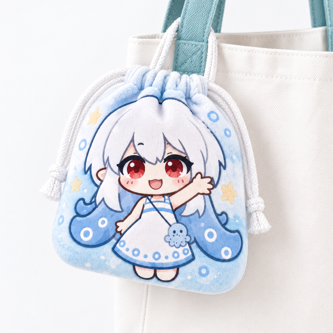 Custom Plush Drawstring Bag