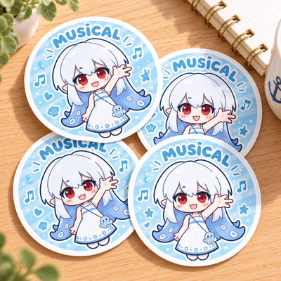 Custom Circle Full-Cut Coated Paper Sticker