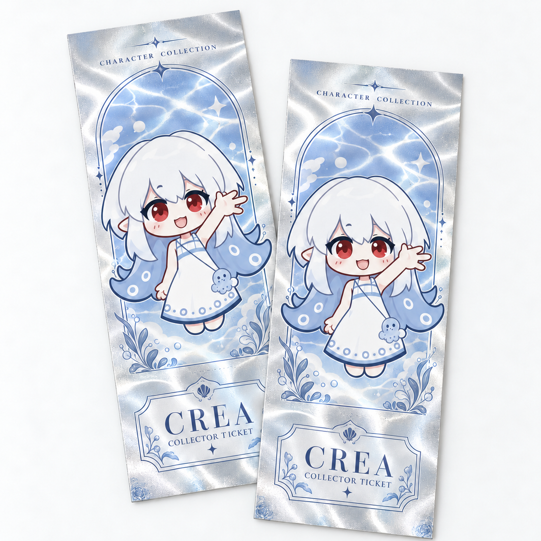 White Ceramic Holographic Ticket