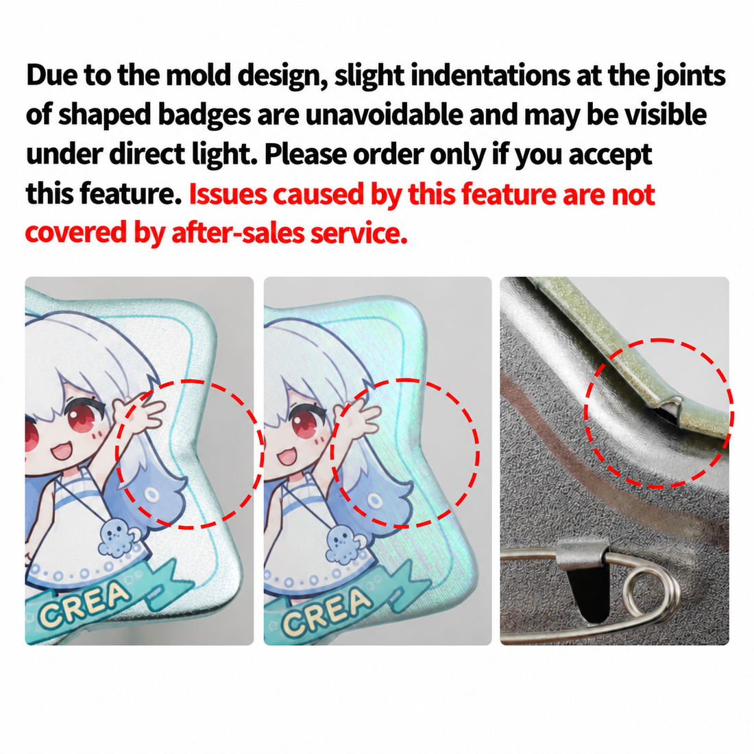 Double Flash Cat Ear Badge