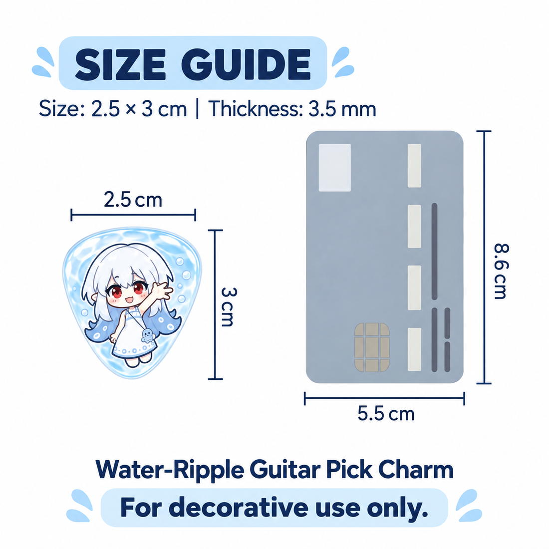 Guitar Pick Acrylic Charm
