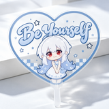 Custom Heart-Shaped PVC Fan