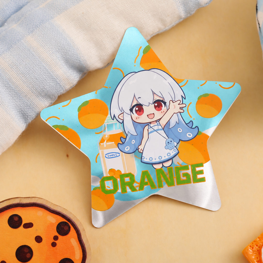 White Porcelain Double-Flash Die-Cut Sticker (Shape)