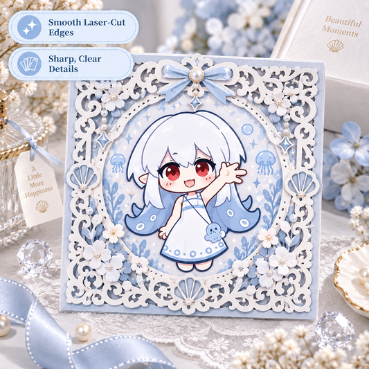 Vellum Lace Border Postcard