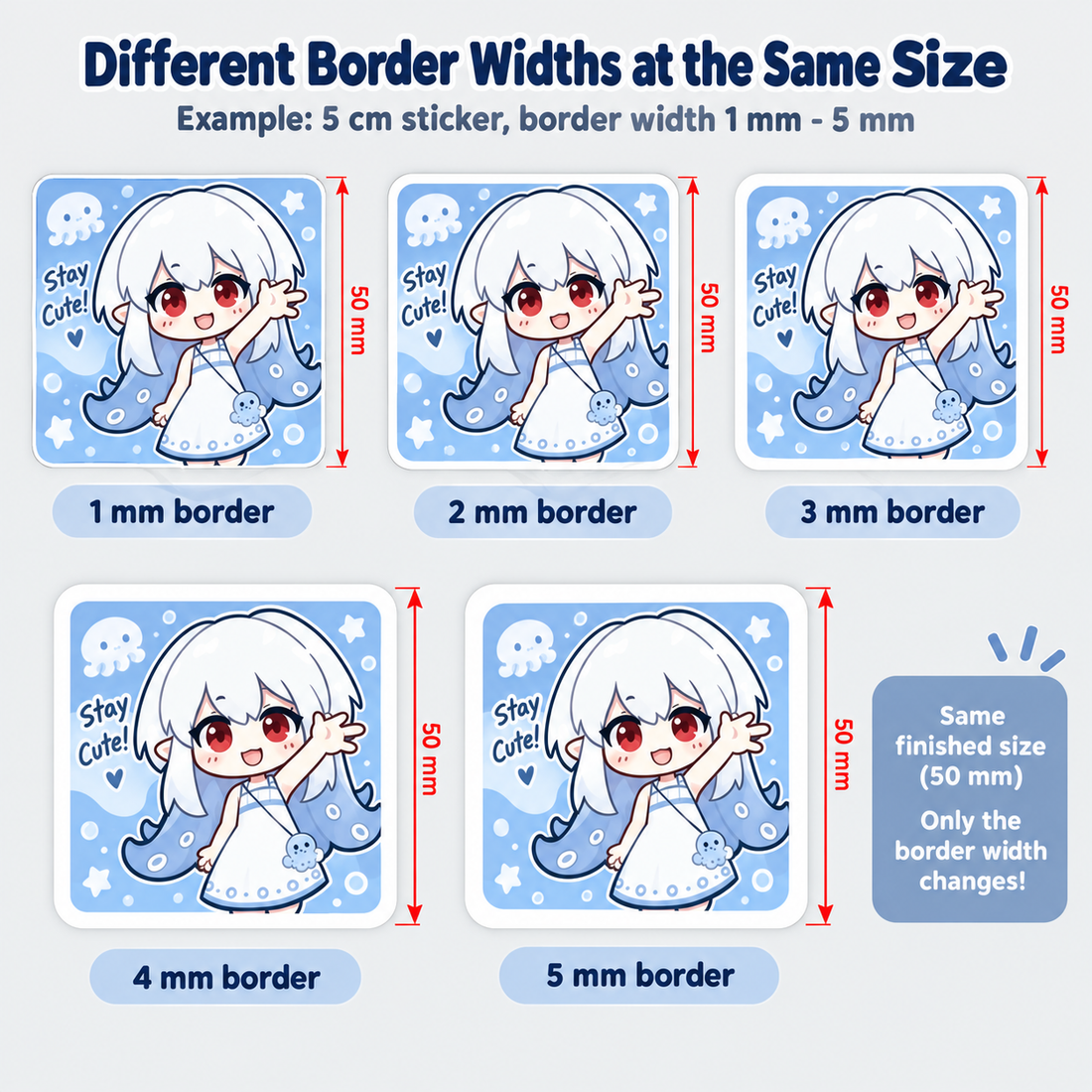 Custom Square Full-Cut Coated Paper Sticker