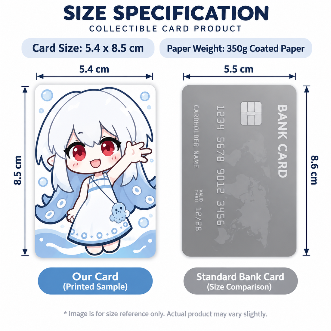Coated Paper Rounded Corner Small Card