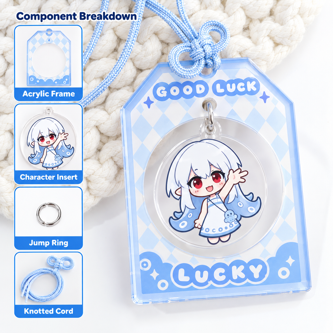 Omamori Wobble Acrylic Keychain