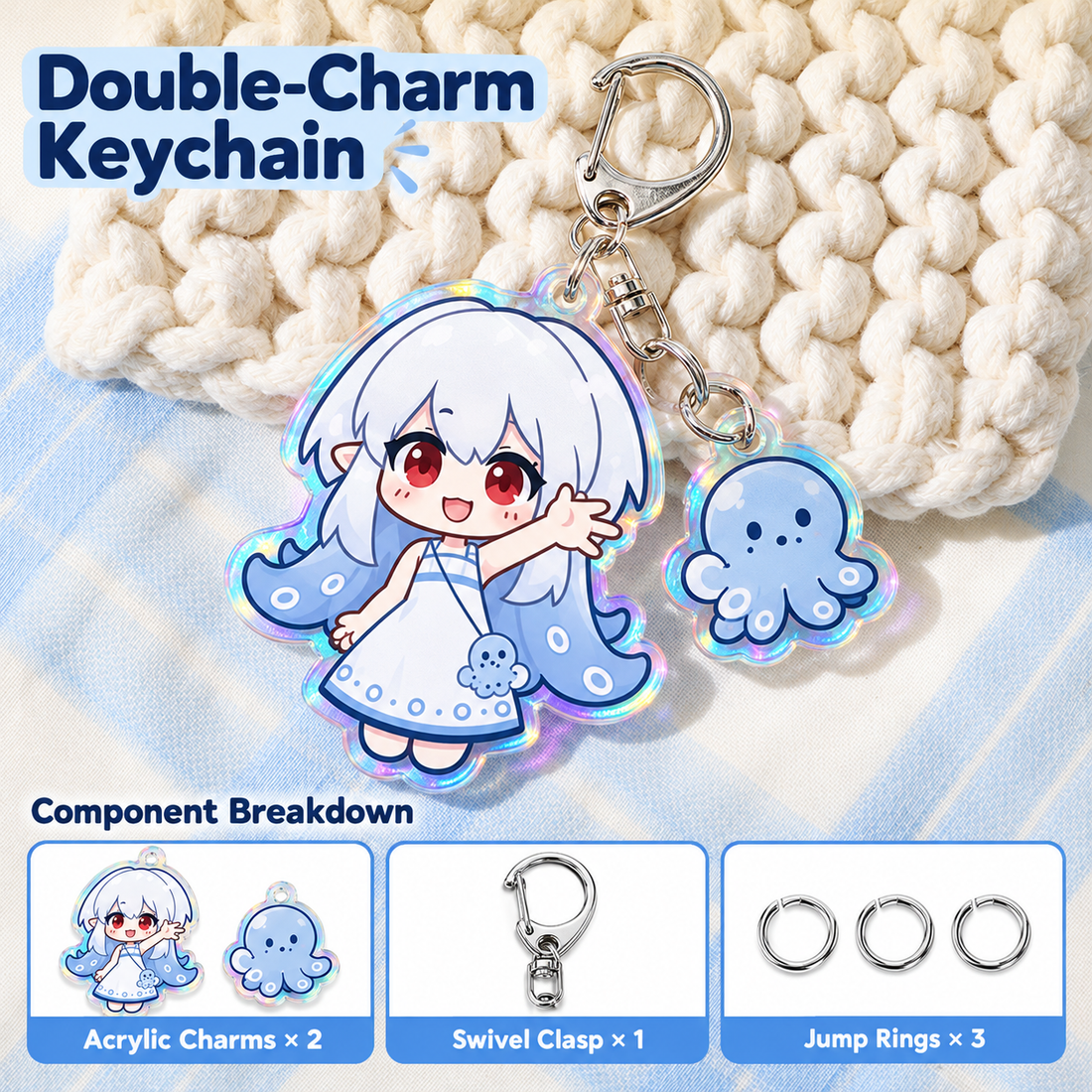 Double Panel Acrylic Charm