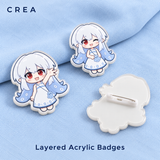 Acrylic Sandwich Badge