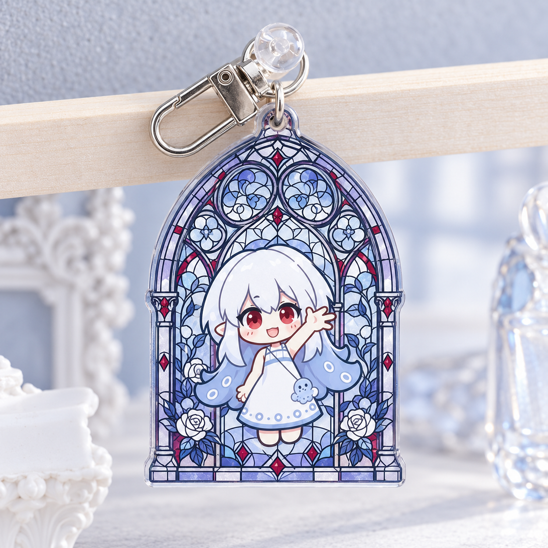Fake Gel Acrylic Keychain