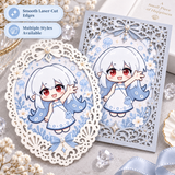 White Porcelain Lace Border Postcard