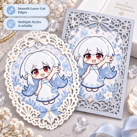 White Porcelain Lace Border Postcard