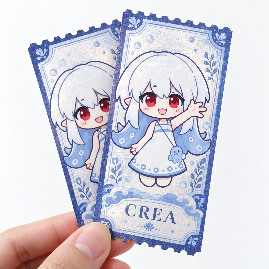Custom Silver Cardstock Ticket Stub